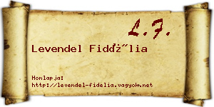 Levendel Fidélia névjegykártya